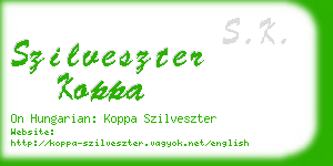 szilveszter koppa business card